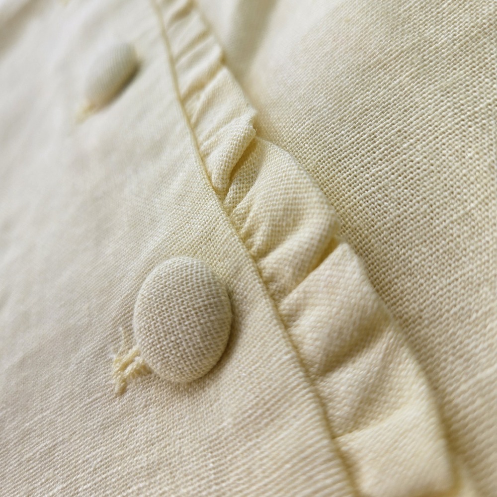 Rachel Zoe Women's Large Yellow Linen Blend Ruffle Trim Button Front Vest Top... - Picture 5 of 16